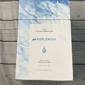 pH Replenish Glass Alkaline Water Pitcher - Long Lasting Pitcher. 63ounce